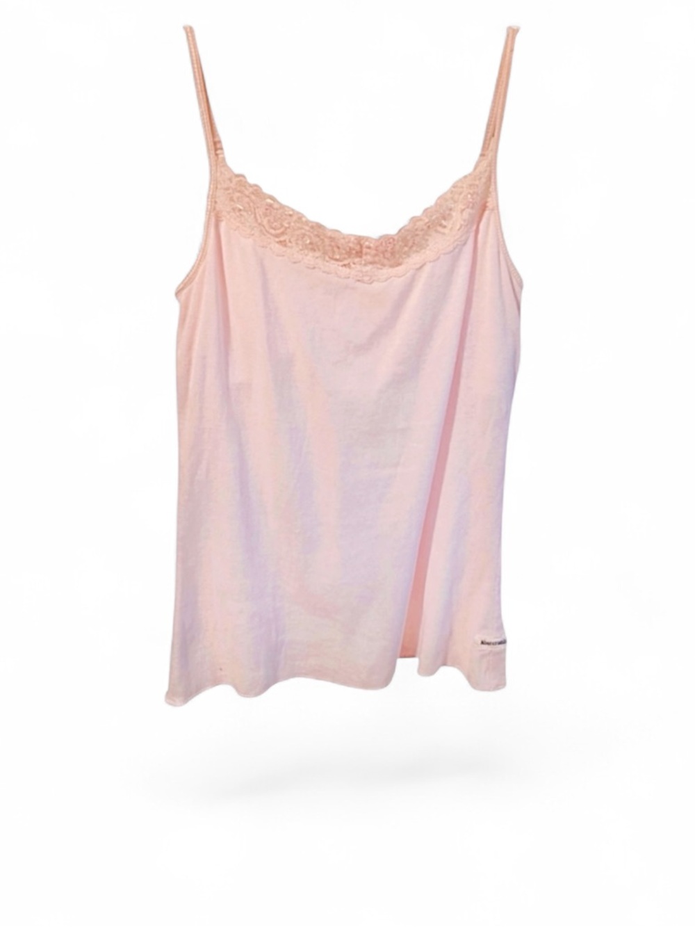 Vintage Abercrombie & Fitch Sequin Lace Y2K Pastel Pink / Baby Pink Cami Top